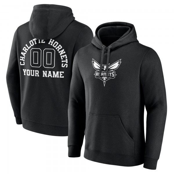 Толстовка Charlotte Hornets Personalized Name & Number Monochrome - Black