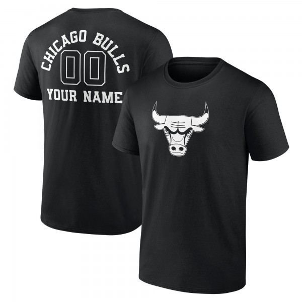 Футболка Chicago Bulls Personalized Name & Number Monochrome - Black