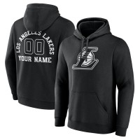 Толстовка Los Angeles Lakers Personalized Name & Number Monochrome - Black