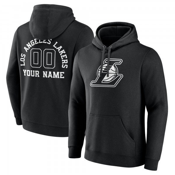 Толстовка Los Angeles Lakers Personalized Name & Number Monochrome - Black