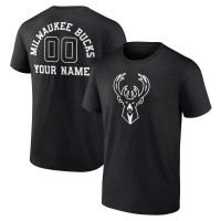 Футболка Milwaukee Bucks Personalized Name & Number Monochrome - Black