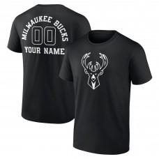 Футболка Milwaukee Bucks Personalized Name & Number Monochrome - Black
