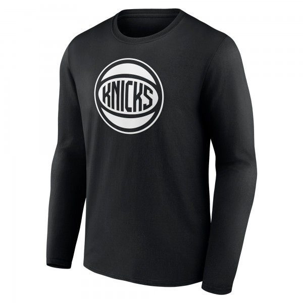 Футболка с длинным рукавом New York Knicks Personalized Name & Number Monochrome - Black