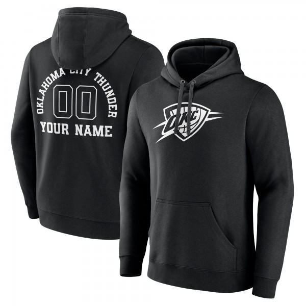 Именная толстовка Oklahoma City Thunder Black Monochrome