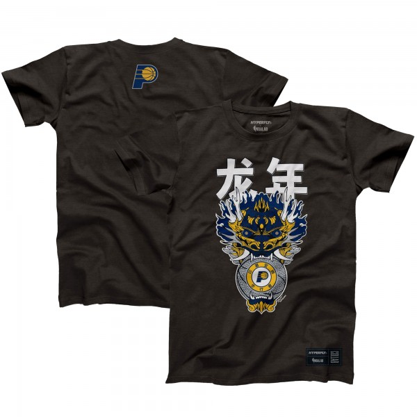 Футболка Indiana Pacers Hyperfly Unisex Year of the Dragon Lunar New Year Collection - Heather Black
