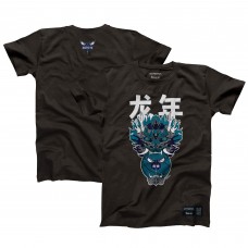 Футболка Charlotte Hornets Hyperfly Unisex Year of the Dragon Lunar New Year Collection - Heather Black