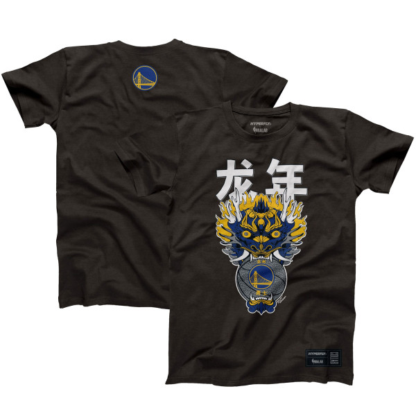 Футболка Unisex Golden State Warriors Hyperfly Heather Black Year of the Dragon Lunar New Year Collection