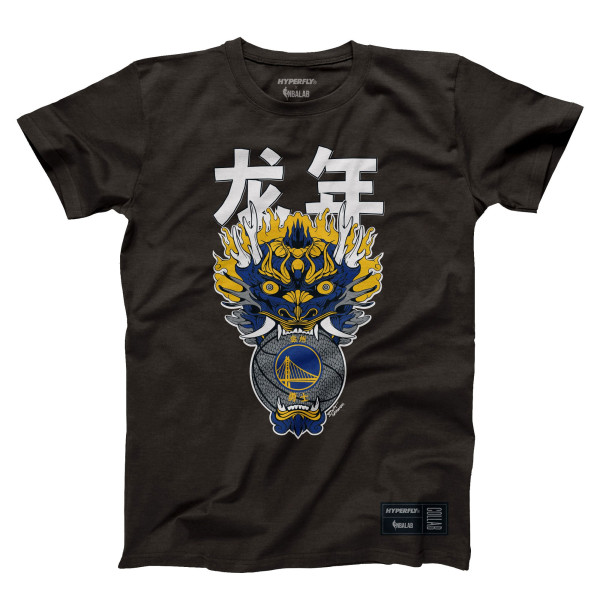 Футболка Unisex Golden State Warriors Hyperfly Heather Black Year of the Dragon Lunar New Year Collection