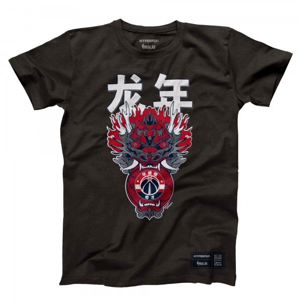 Unisex Washington Wizards Hyperfly Heather Black Year of the Dragon Lunar New Year Collection T-Shirt