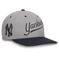 New York Yankees Nike Gray/Navy Cooperstown Collection Pro Performance Snapback Hat