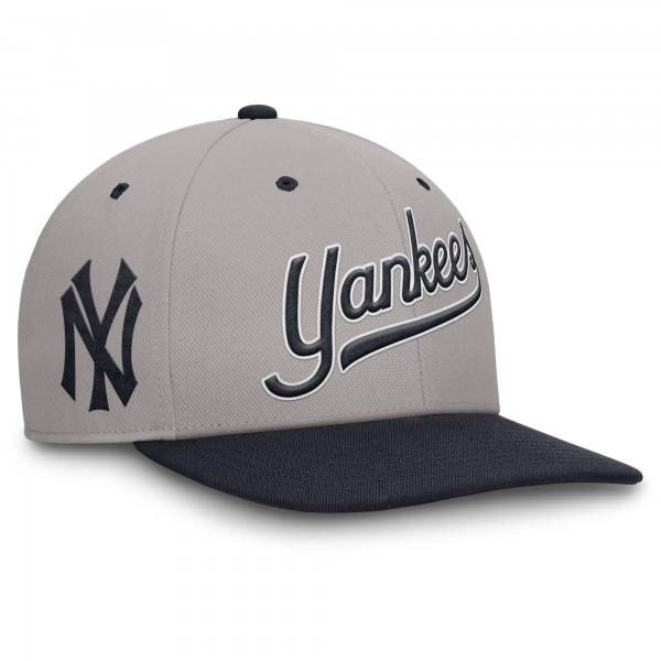 New York Yankees Nike Gray/Navy Cooperstown Collection Pro Performance Snapback Hat