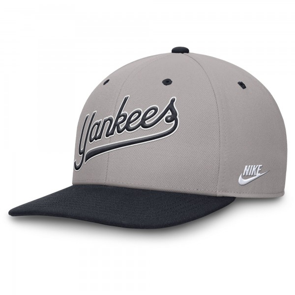 New York Yankees Nike Gray/Navy Cooperstown Collection Pro Performance Snapback Hat