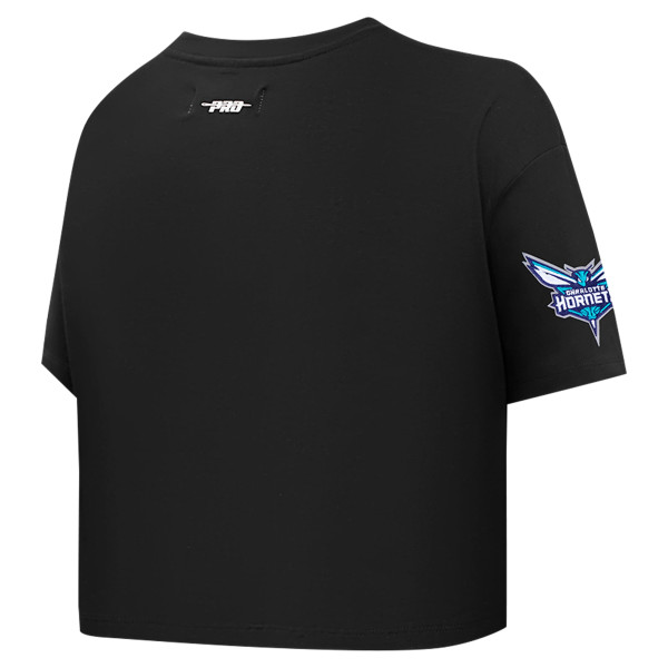 Женская футболка Charlotte Hornets Pro Standard Black Jewels Boxy Cropped