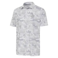 Los Angeles Dodgers Antigua White Brushed Metallic Logo Collide Polo