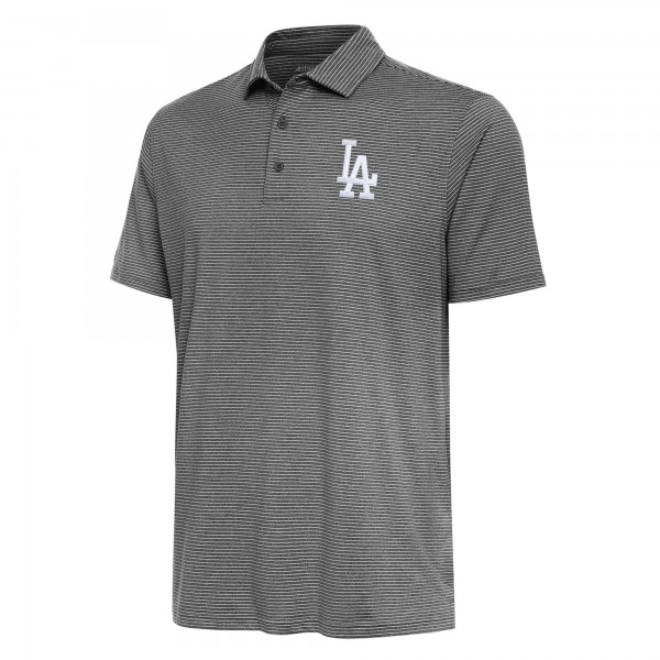 Los Angeles Dodgers Antigua Heather Black Scheme Polo