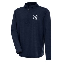 Кофта на короткой молнии New York Yankees Antigua Heather Navy Tidy