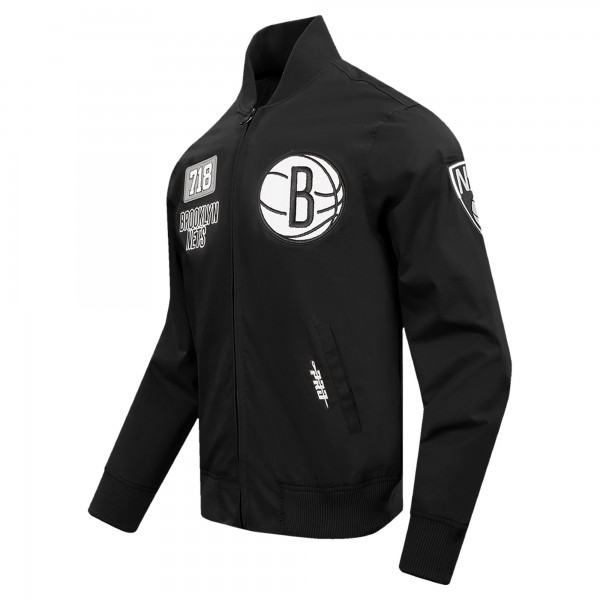 Кофта на молнии Brooklyn Nets Pro Standard Area Code Twill - Black