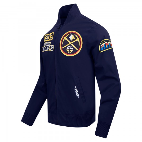 Denver Nuggets Pro Standard Navy Area Code Full-Zip Jacket
