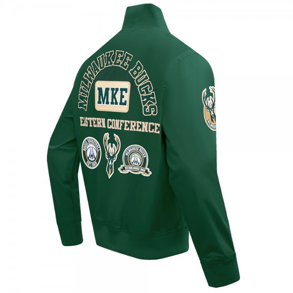 Кофта на молнии Milwaukee Bucks Pro Standard Area Code Twill - Hunter Green