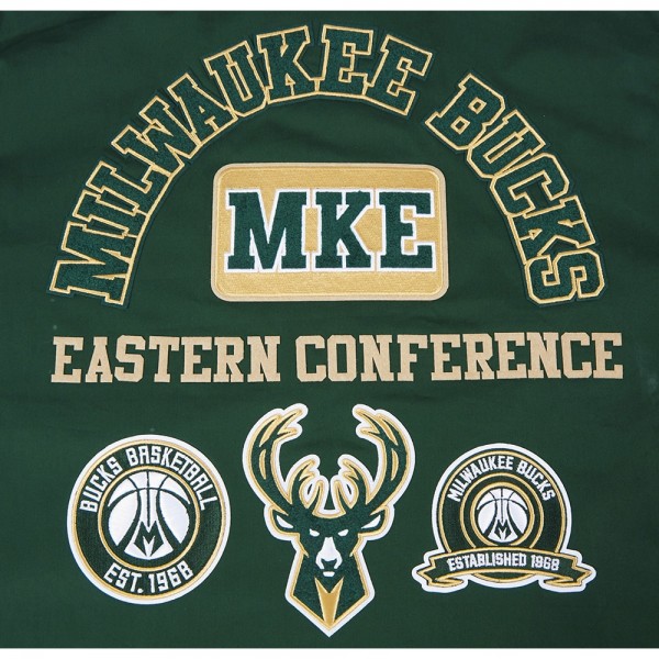 Кофта на молнии Milwaukee Bucks Pro Standard Area Code Twill - Hunter Green