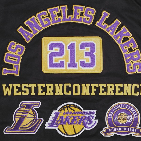 Кофта на молнии Los Angeles Lakers Pro Standard Area Code Twill - Black