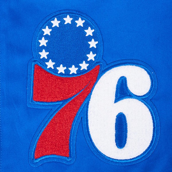 Philadelphia 76ers Pro Standard Royal Area Code Twill Full-Zip Jacket