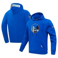 Golden State Warriors Pro Standard Royal Split Logo Pullover Hoodie