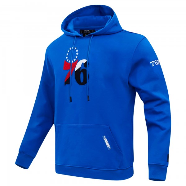 Philadelphia 76ers Pro Standard Royal Split Logo Pullover Hoodie