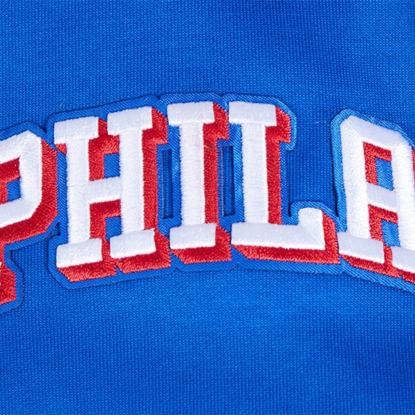 Philadelphia 76ers Pro Standard Royal Split Logo Pullover Hoodie