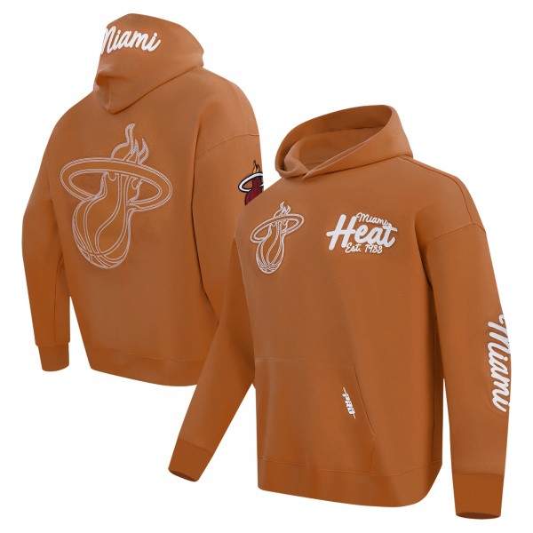 Толстовка Miami Heat Pro Standard Brown Paint the City Drop Shoulder