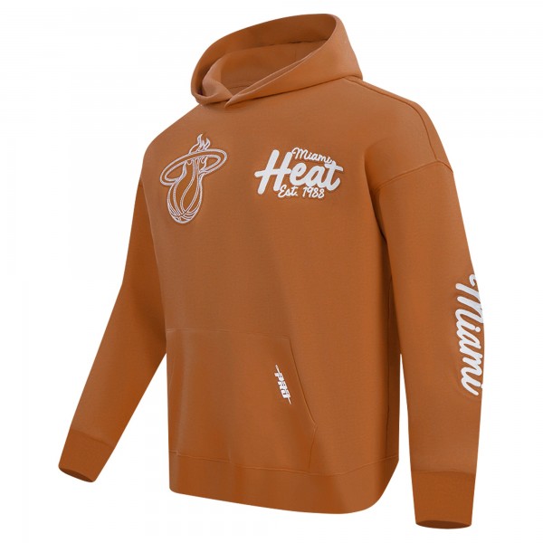 Толстовка Miami Heat Pro Standard Brown Paint the City Drop Shoulder