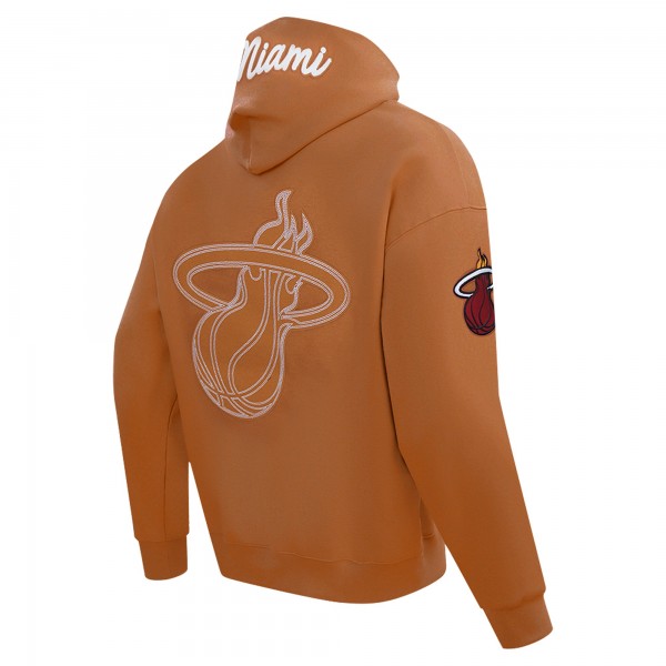 Толстовка Miami Heat Pro Standard Brown Paint the City Drop Shoulder
