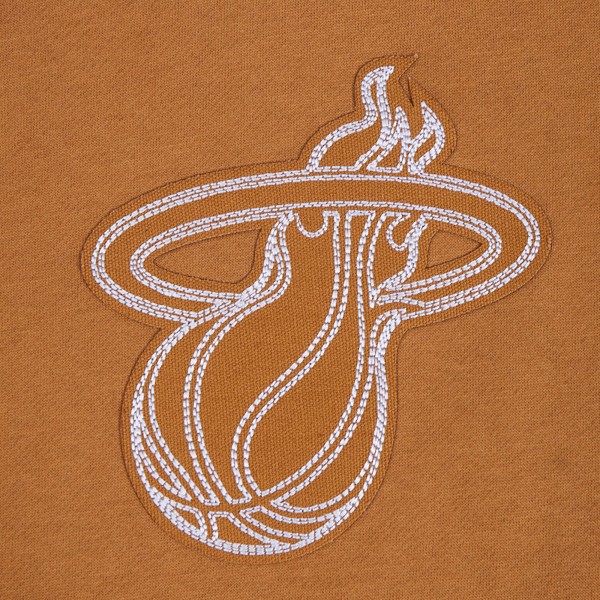 Толстовка Miami Heat Pro Standard Brown Paint the City Drop Shoulder