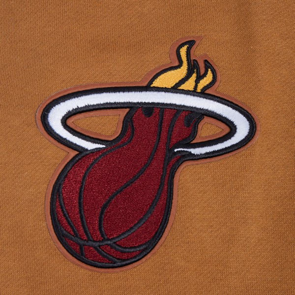 Толстовка Miami Heat Pro Standard Brown Paint the City Drop Shoulder
