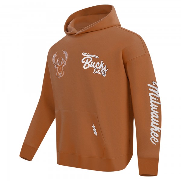 Толстовка Milwaukee Bucks Pro Standard Paint the City Drop Shoulder - Brown