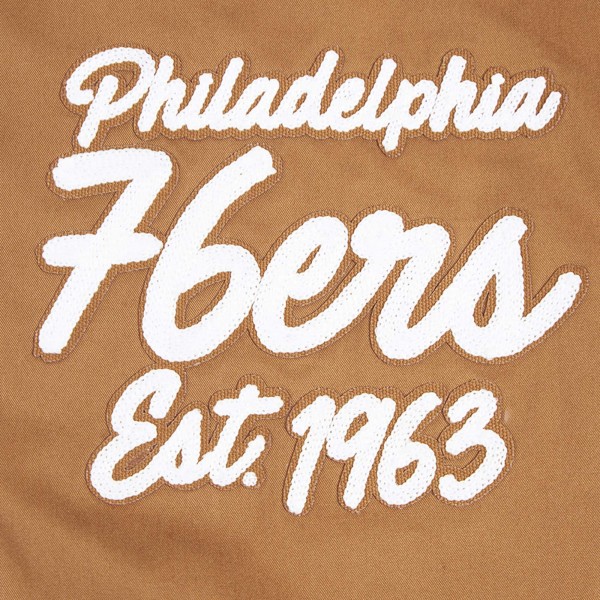 Philadelphia 76ers Pro Standard Brown Paint The City Full-Zip Jacket