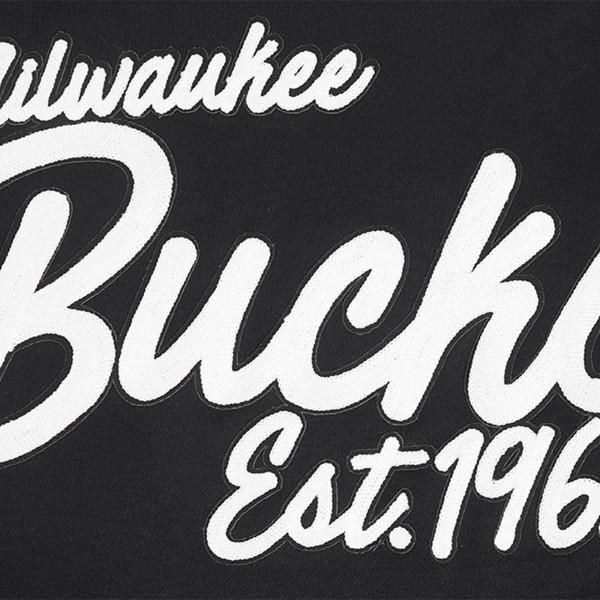 Milwaukee Bucks Pro Standard Black Paint the City Drop Shoulder Sweatshirt