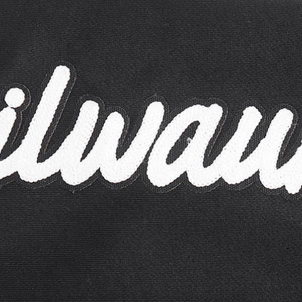 Milwaukee Bucks Pro Standard Black Paint the City Drop Shoulder Sweatshirt