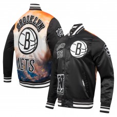 Бомбер Brooklyn Nets Pro Standard Sublimated Satin - Black