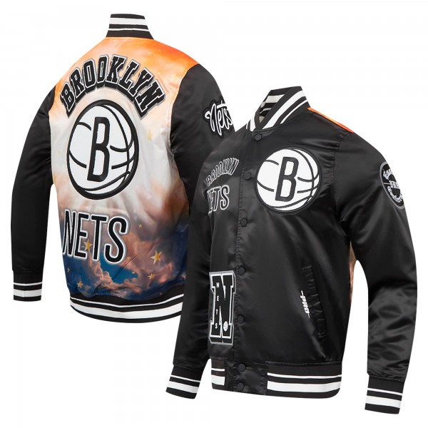 Бомбер Brooklyn Nets Pro Standard Sublimated Satin - Black