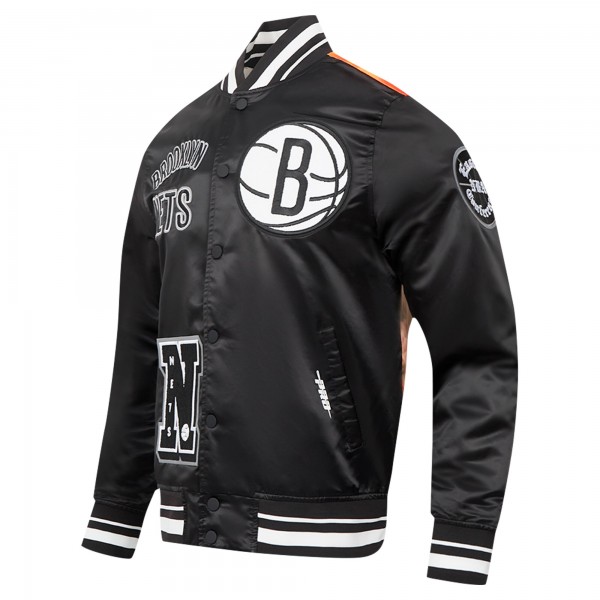 Бомбер Brooklyn Nets Pro Standard Sublimated Satin - Black