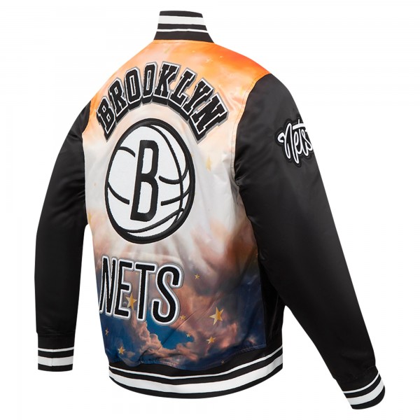 Бомбер Brooklyn Nets Pro Standard Sublimated Satin - Black