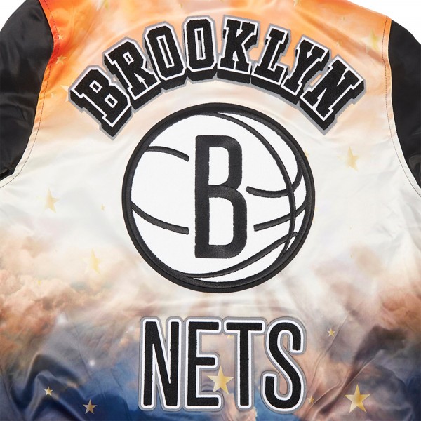 Бомбер Brooklyn Nets Pro Standard Sublimated Satin - Black