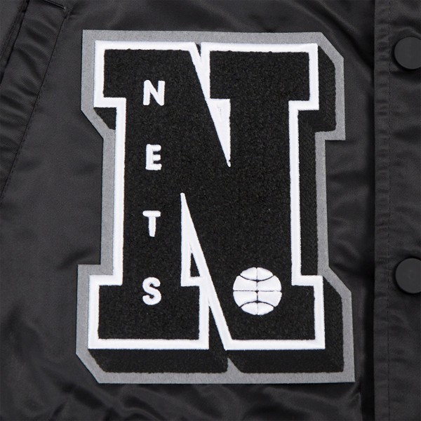 Бомбер Brooklyn Nets Pro Standard Sublimated Satin - Black