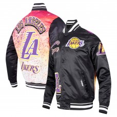 Бомбер Los Angeles Lakers Pro Standard Sublimated Satin - Black