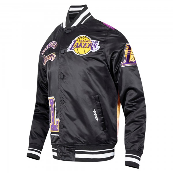 Бомбер Los Angeles Lakers Pro Standard Sublimated Satin - Black