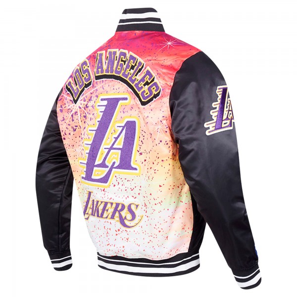 Бомбер Los Angeles Lakers Pro Standard Sublimated Satin - Black
