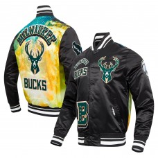 Бомбер Milwaukee Bucks Pro Standard Sublimated Satin - Black