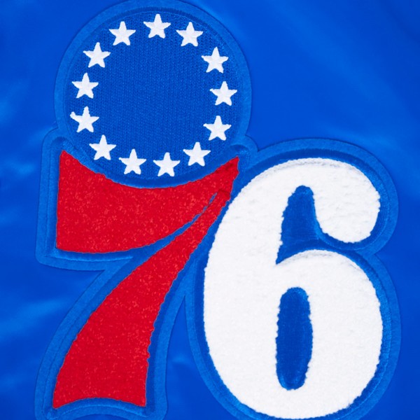 Philadelphia 76ers Pro Standard Royal Sublimated Satin Full-Snap Jacket