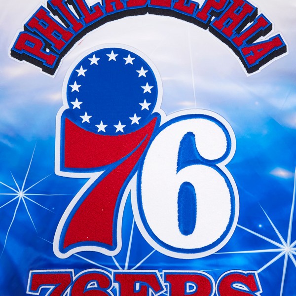 Philadelphia 76ers Pro Standard Royal Sublimated Satin Full-Snap Jacket